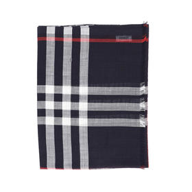 【一】BURBERRY 巴宝莉 女士轻质格纹羊毛真丝围巾 8015406 A1222