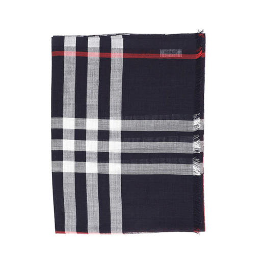 【一】BURBERRY 巴宝莉 女士轻质格纹羊毛真丝围巾 8015406 A1222 商品图0