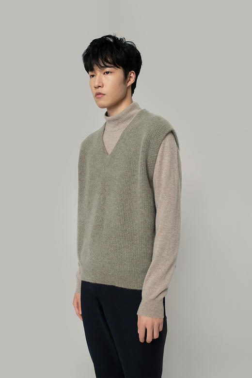 2020经典款男士纯山羊绒V领坎肩背心 商品图3