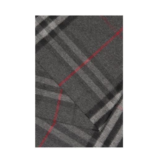 【二】BURBERRY 巴宝莉 女士黑灰色经典格纹羊绒围巾 8015538 A1208 商品图2