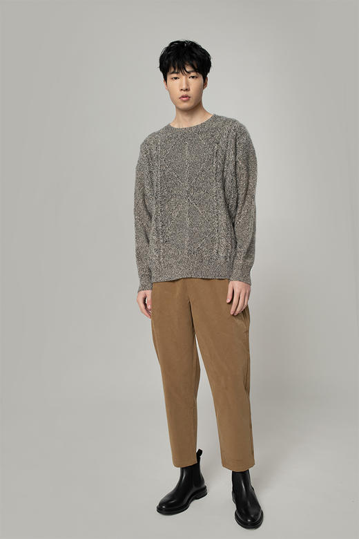 2020经典款纯山羊绒男士三股绞花套头衫 商品图1