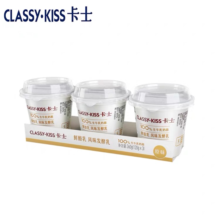 卡士120g原味调味酸牛乳 （三连杯）
