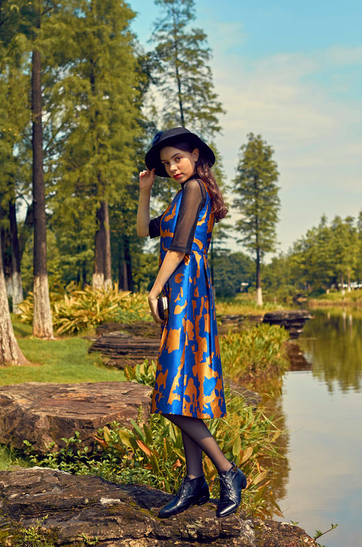 【伯妮斯茵】6S6622--提花礼服连衣裙 商品图2