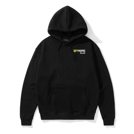 自由基地男女宽松情侣抓绒卫衣带帽套头上衣越野元素长袖保暖潮 NMT-1280 商品图3