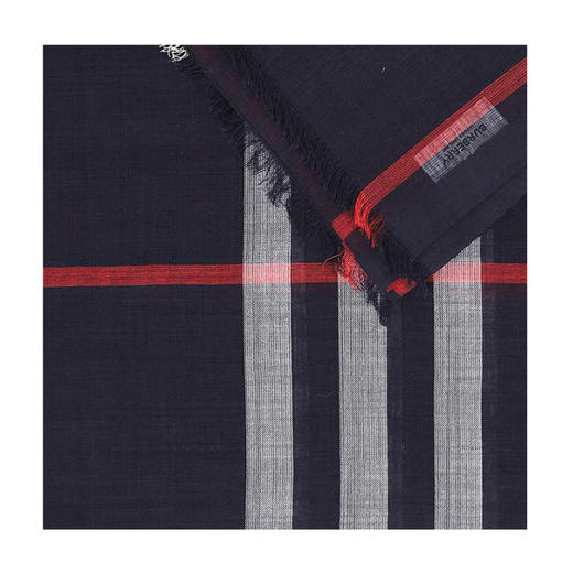 【一】BURBERRY 巴宝莉 女士轻质格纹羊毛真丝围巾 8015406 A1222 商品图1