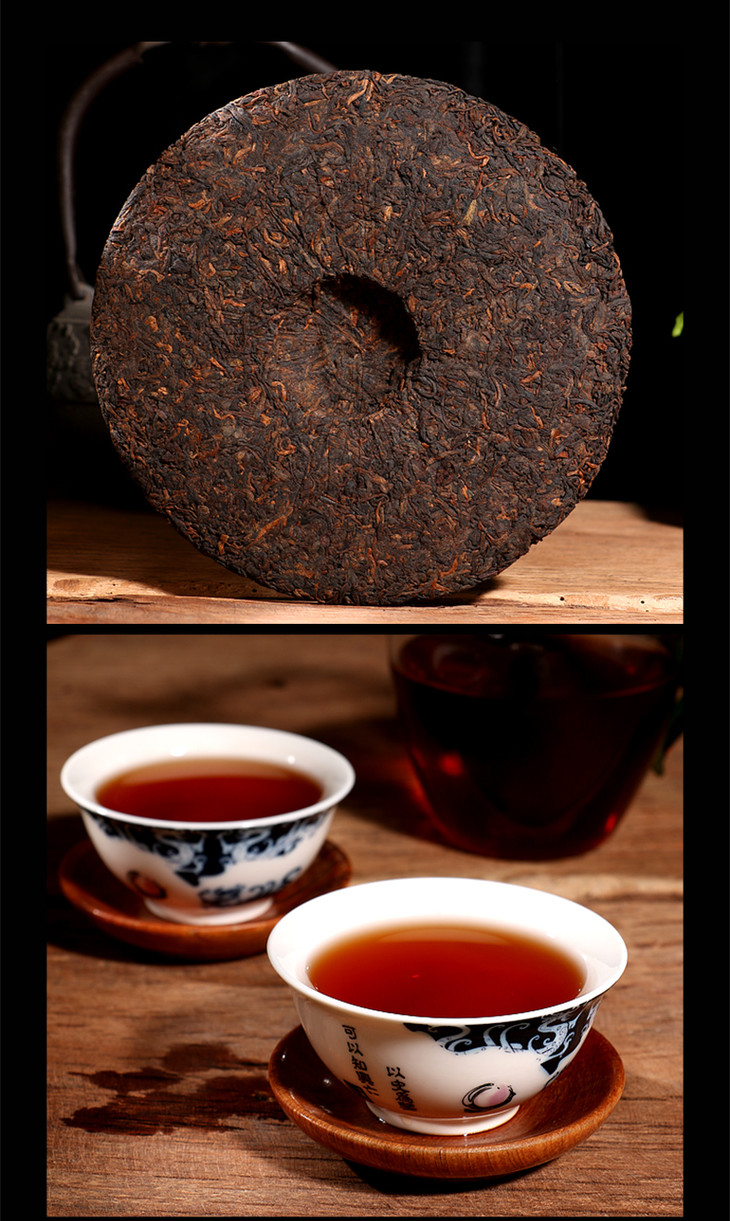 吉顺号2020年高档熟茶传世黄印滑竹梁子古树普洱茶熟茶357g