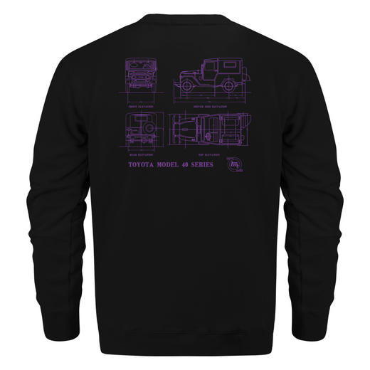 自由基地丰田酷路泽线稿图案冬季新款圆领套头卫衣男士潮户外上衣 NMT-1279 商品图1