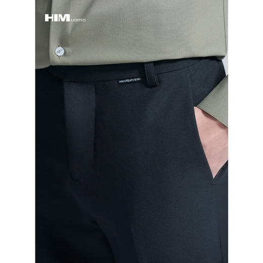 HIM漢崇 西裤秋冬男士修身免烫潮流商务休闲西装长裤 商品图0