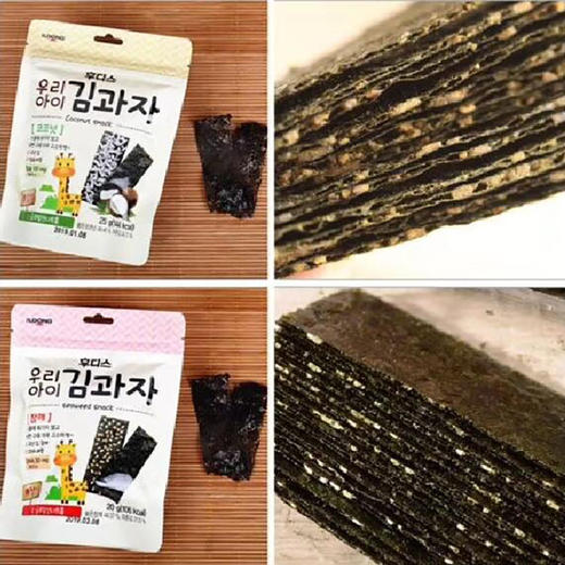 【4袋装】日东福德食海苔脆【2种口味】 韩国原装进口 宝宝零食 商品图4