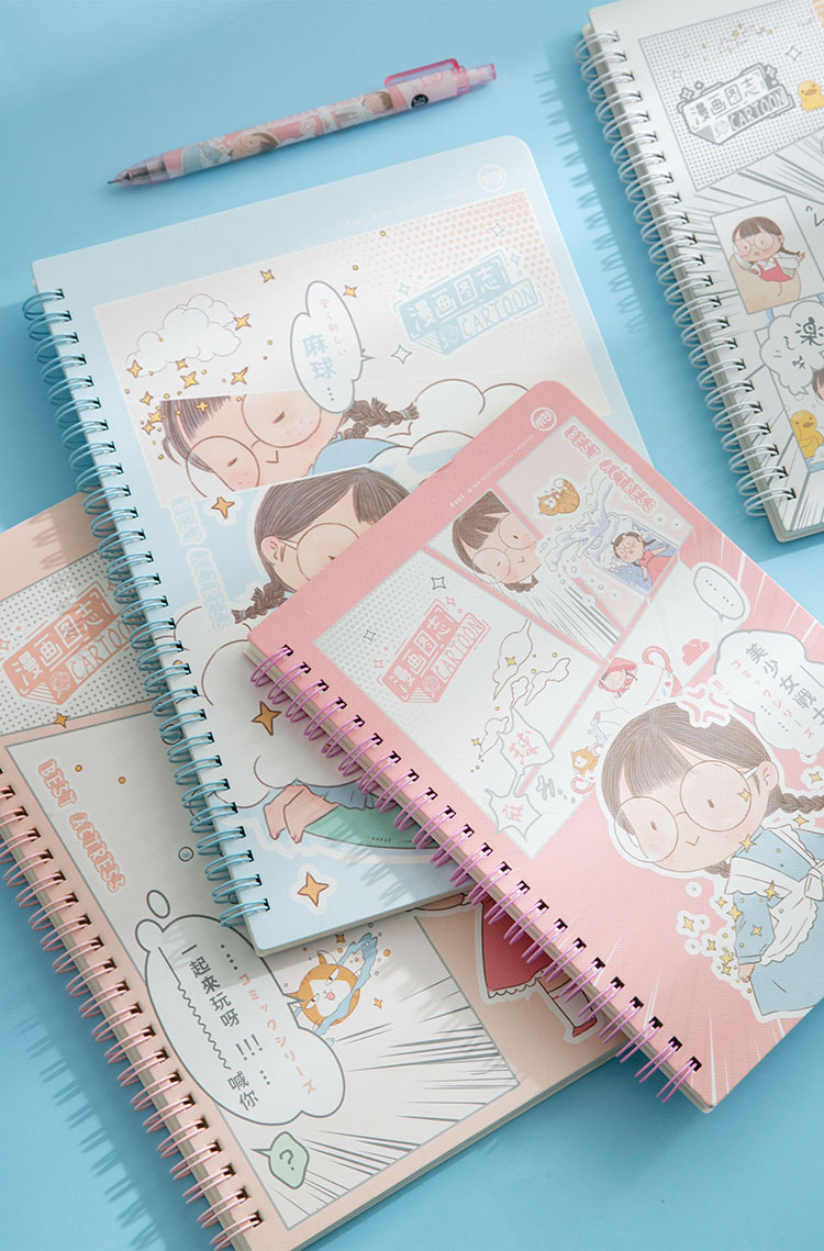 三年二班麻球z线圈本b5加厚方格学生文艺笔记本子简约ins风记事本