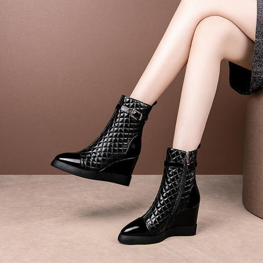 OLD-977新款英伦风坡跟高跟百搭短筒 商品图3