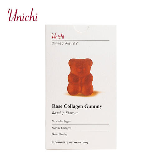 Unichi 玫瑰胶原小熊软糖60粒 商品图1