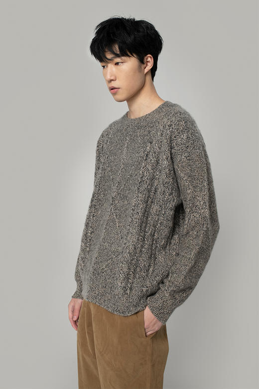 2020经典款纯山羊绒男士三股绞花套头衫 商品图2