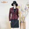 【特惠】YIQU |“牡丹之歌”西装上衣（黑红条纹） 商品缩略图0