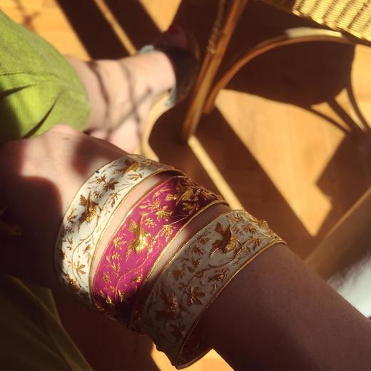 北京仓｜Anna Rivka-COLOMBE II-复古宫廷风 白金和平鸽 珐琅彩 手镯［法国设计师］ 商品图0