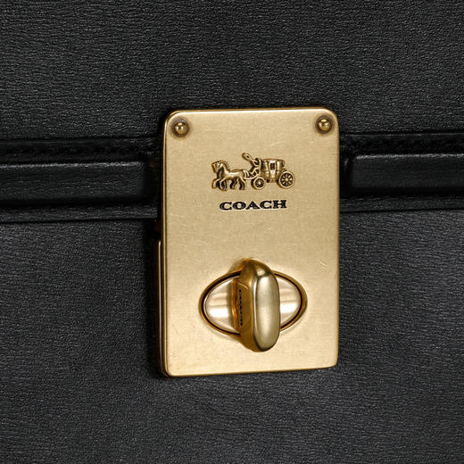 蔻驰 COACH 新品哈顿小方包女士专柜款黑色皮革小号单肩斜挎包链条包 黑色88342 B4 BK【香港直邮】 商品图6