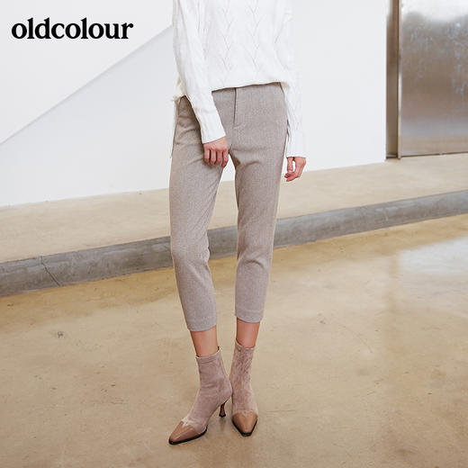 oldcolour时尚气质紧身显瘦休闲长裤女L43073309 商品图1