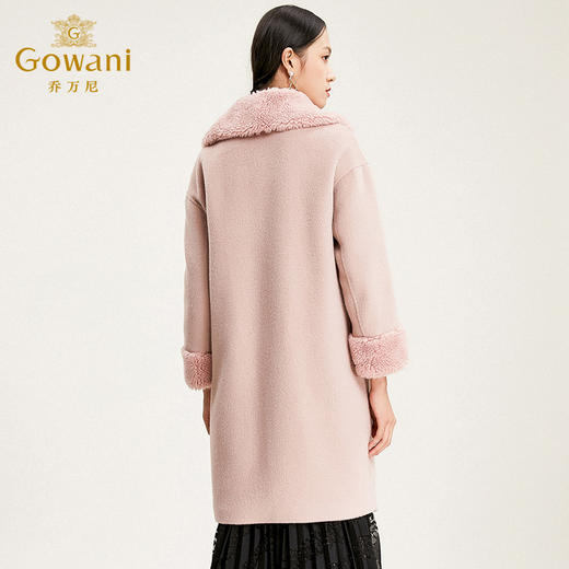 【绵羊毛】乔万尼冬季外套女100羊毛宽松中长款毛呢大衣外套EN4A726 商品图3