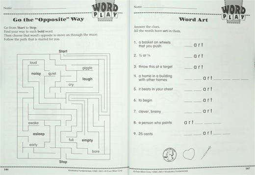 词汇基础 一年级 英文原版 Vocabulary Fundamentals Grade 1 美国加州小学英语教辅 Evan Moor 英文版进口原版书籍 商品图2