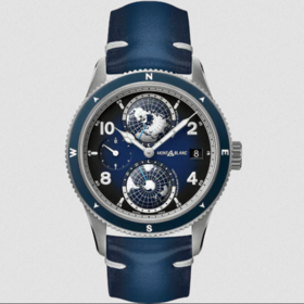 万宝龙MONTBLANC 1858系列南北半球世界时腕表  U0125565