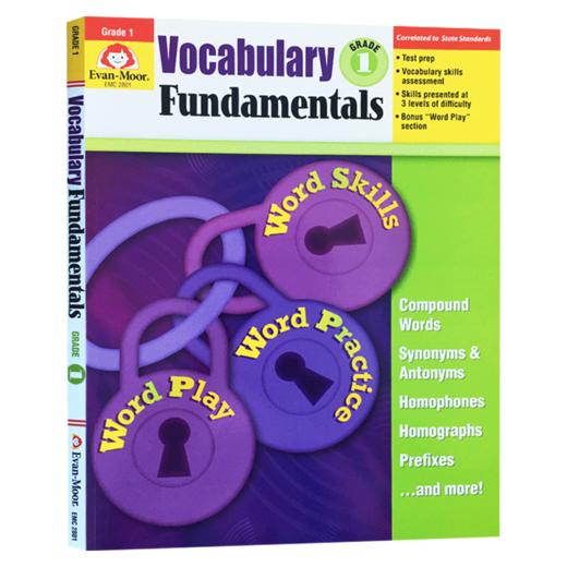 词汇基础 一年级 英文原版 Vocabulary Fundamentals Grade 1 美国加州小学英语教辅 Evan Moor 英文版进口原版书籍 商品图0