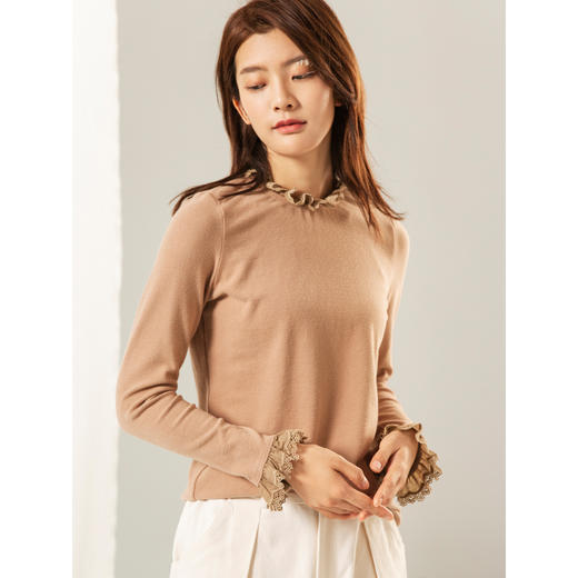 famecoco范可儿打底衫内搭长袖T恤上衣F208BB004 商品图2