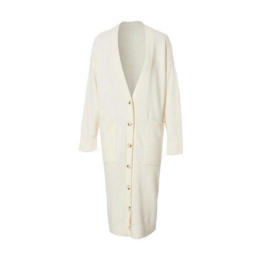 Famecoco范可儿秋冬毛衣外套女开衫宽松长款针织衫F208DA008 商品图4