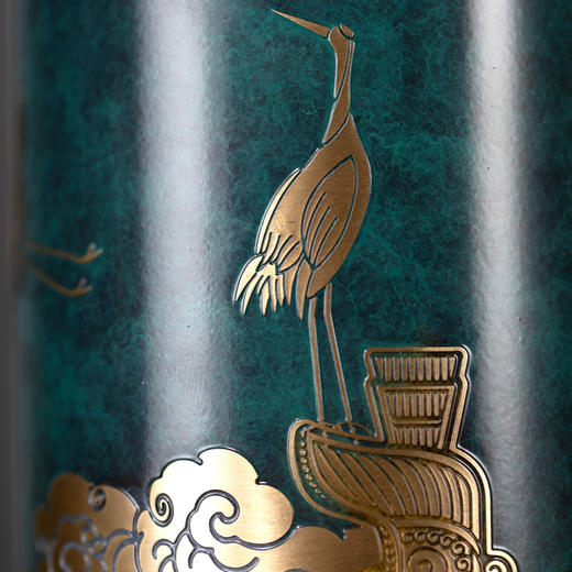 朱炳仁铜 百年铜艺世家 瑞鹤呈现花瓶 商品图6