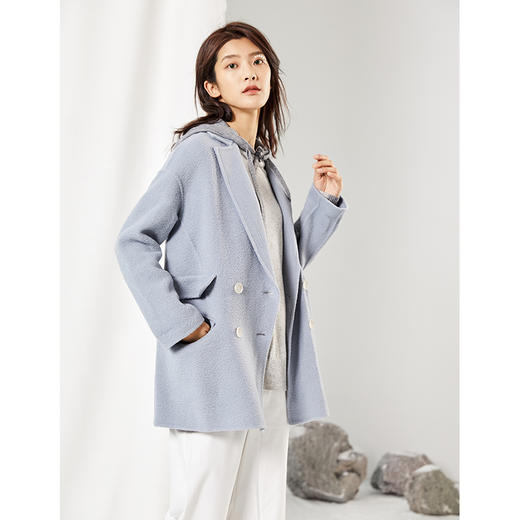 Famecoco范可儿双面呢大衣气质毛呢外套F208AC113 商品图1