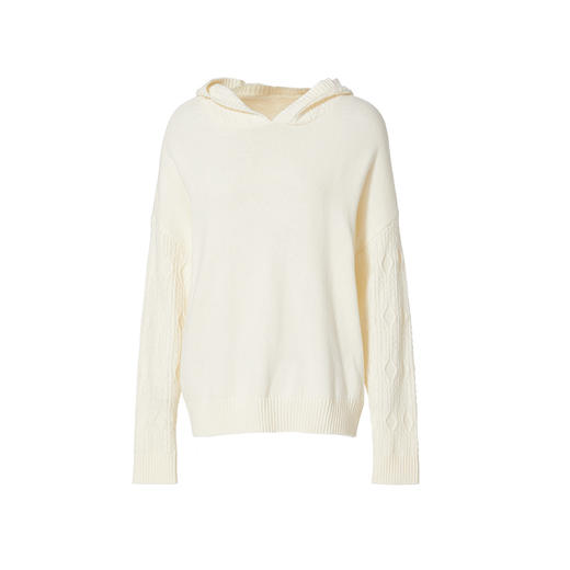 famecoco范可儿宽松韩系毛衣女秋冬外穿套头连帽针织衫F208DB025 商品图3