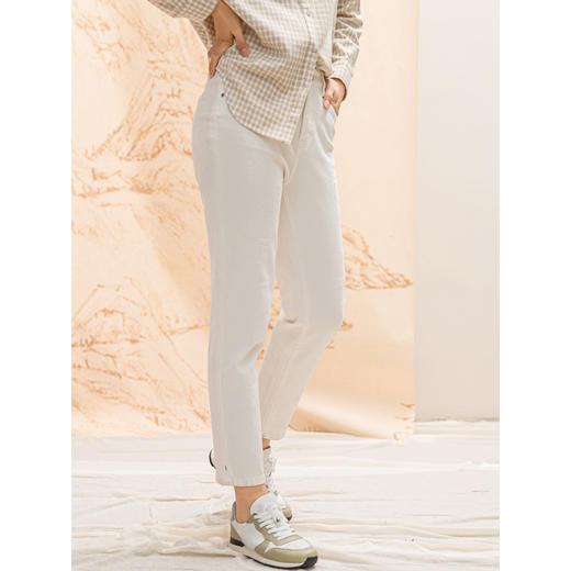 Famecoco范可儿休闲裤宽松显瘦百搭直筒裤F208GA016 商品图1