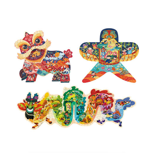 【挖掘5000年中华传统文化知识，原创设计拼图】TOI图益国风艺术拼图儿童国潮早教益智玩具幼儿园宝宝启蒙小学生礼物男孩女孩4-5-6-9岁玩具 商品图3