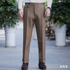 Hardy Minnis Super Gabardine 370克高克重嘎巴甸澳洲美丽诺羊毛深卡其色意式工艺裤装 商品缩略图0