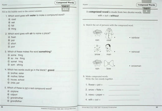 词汇基础 一年级 英文原版 Vocabulary Fundamentals Grade 1 美国加州小学英语教辅 Evan Moor 英文版进口原版书籍 商品图1