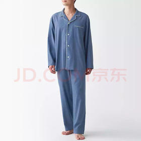 无印良品MUJI新款男款法兰绒睡衣睡裤套装