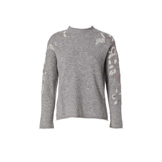 Famecoco范可儿毛衣女秋冬外穿宽松百搭套头针织衫上衣F208DB030 商品图4