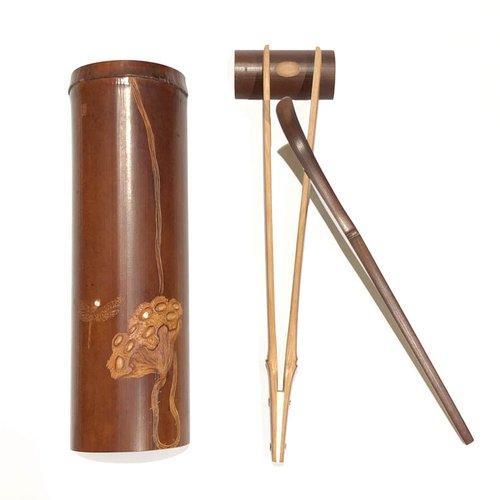 JINXUANZI/金玄紫     湘妃竹三件套（茶则，茶拨，茶夹）手工雕刻 商品图1