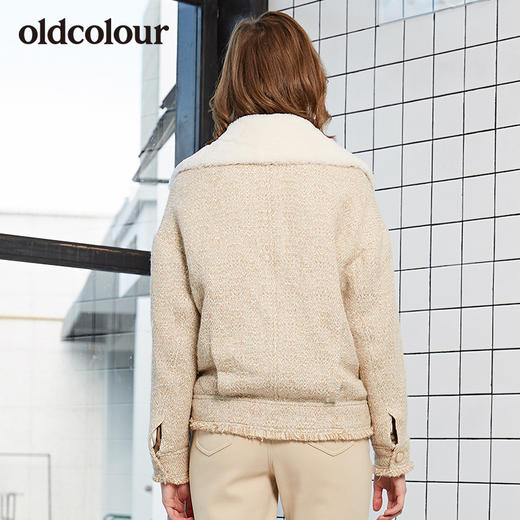 oldcolour冬季新品商场同款羊毛内里短外套女L42041217 商品图1