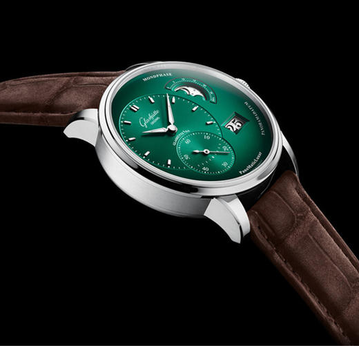 格拉苏蒂原创（Glashütte Original）偏心月相森林绿色PanoMaticLunar腕表 1-90-02-13-32-31（折叠扣） 商品图1