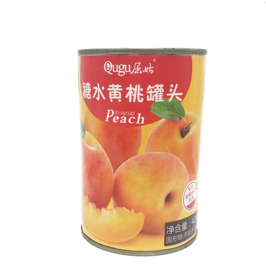 屈姑黄桃罐头，425g*4罐装 新鲜黄桃制作 商品图2