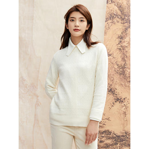 Famecoco范可儿衬衫上衣女秋冬设计感长袖法式气质衬衣F208BA016 商品图2