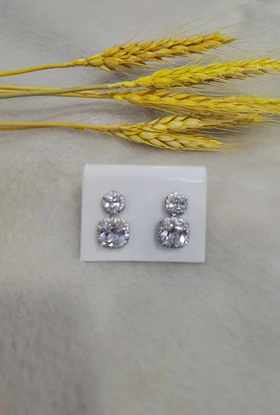 2楼紫兰合成水晶耳环