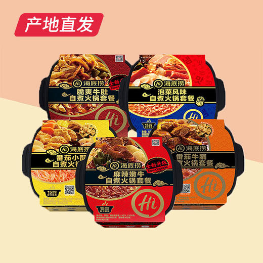 【海底捞】懒人自煮自热方便速食小火锅2盒装 两荦 5个口味任意配产地直发 商品图0