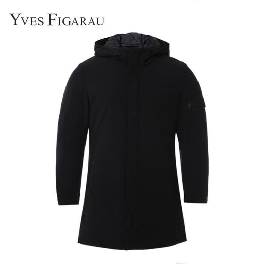  YvesFigarau伊夫·费嘉罗冬季厚款商务休闲时尚保暖连帽中长款羽绒服864205 商品图1