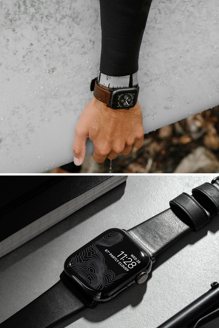 美国nomad 适用于iwatch氟橡胶表带运动防水硅胶表带42mm/44m