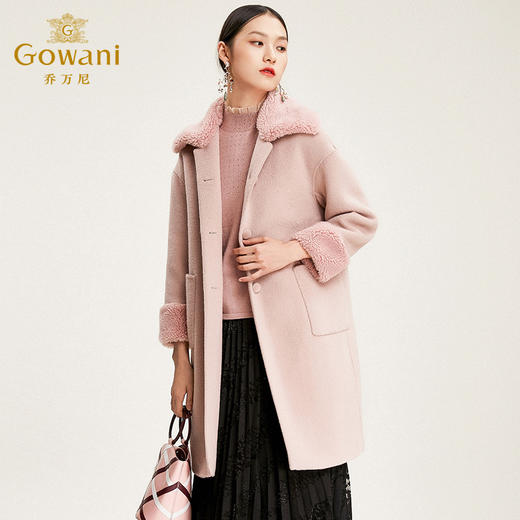 【绵羊毛】乔万尼冬季外套女100羊毛宽松中长款毛呢大衣外套EN4A726 商品图2