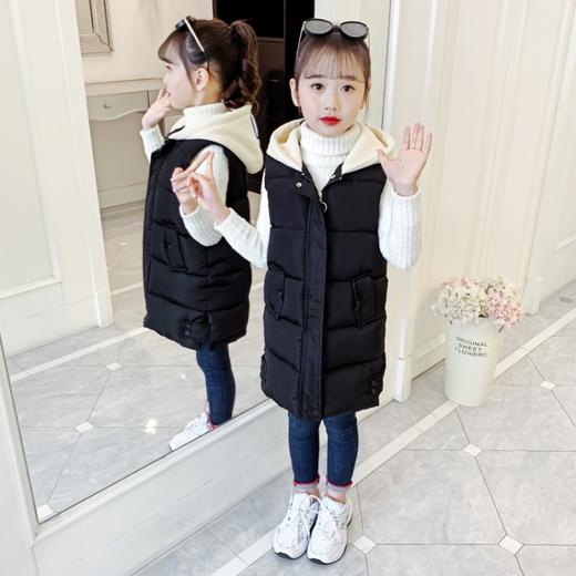 HC-D77-6女童马甲秋冬季加厚洋气外穿长款羽绒棉马夹儿童坎肩背心 商品图2