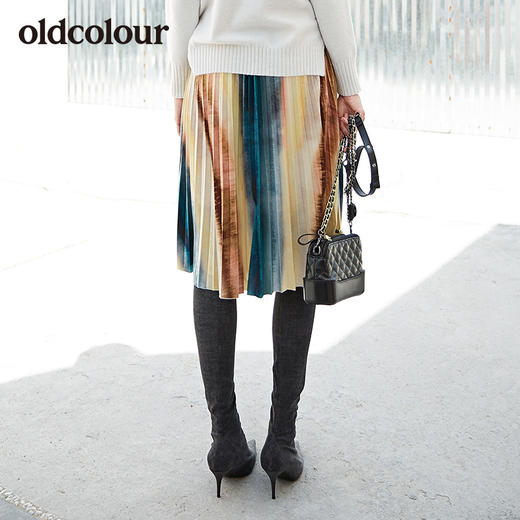 oldcolour冬季新品商场同款百褶裙女L42063001 商品图1