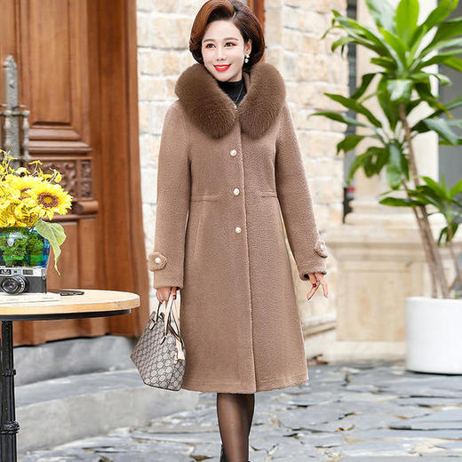 YCE-A949-9601秋冬新款颗粒绒皮毛一体外套 商品图1