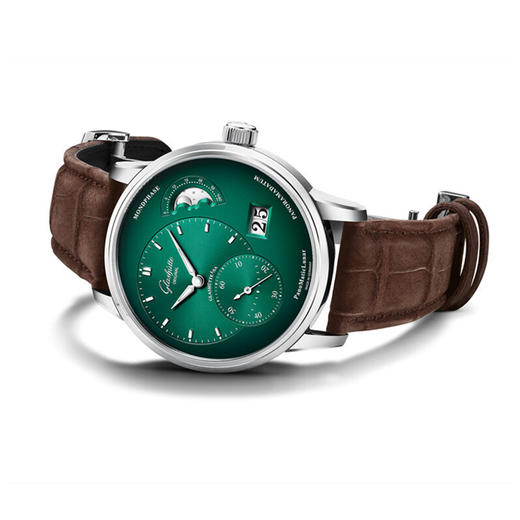 格拉苏蒂原创（Glashütte Original）偏心月相森林绿色PanoMaticLunar腕表 1-90-02-13-32-31（折叠扣） 商品图2